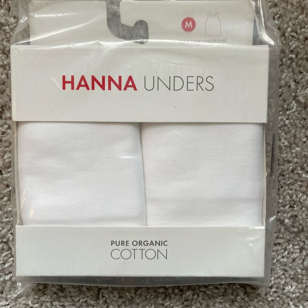 Hanna Anderson Boy White Organic Cotton Tank
